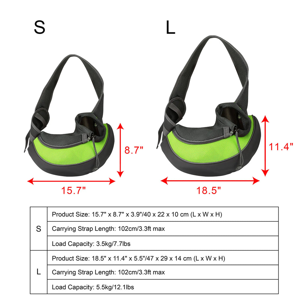 Pet Carrier for Dogs Cats Hand Free Sling