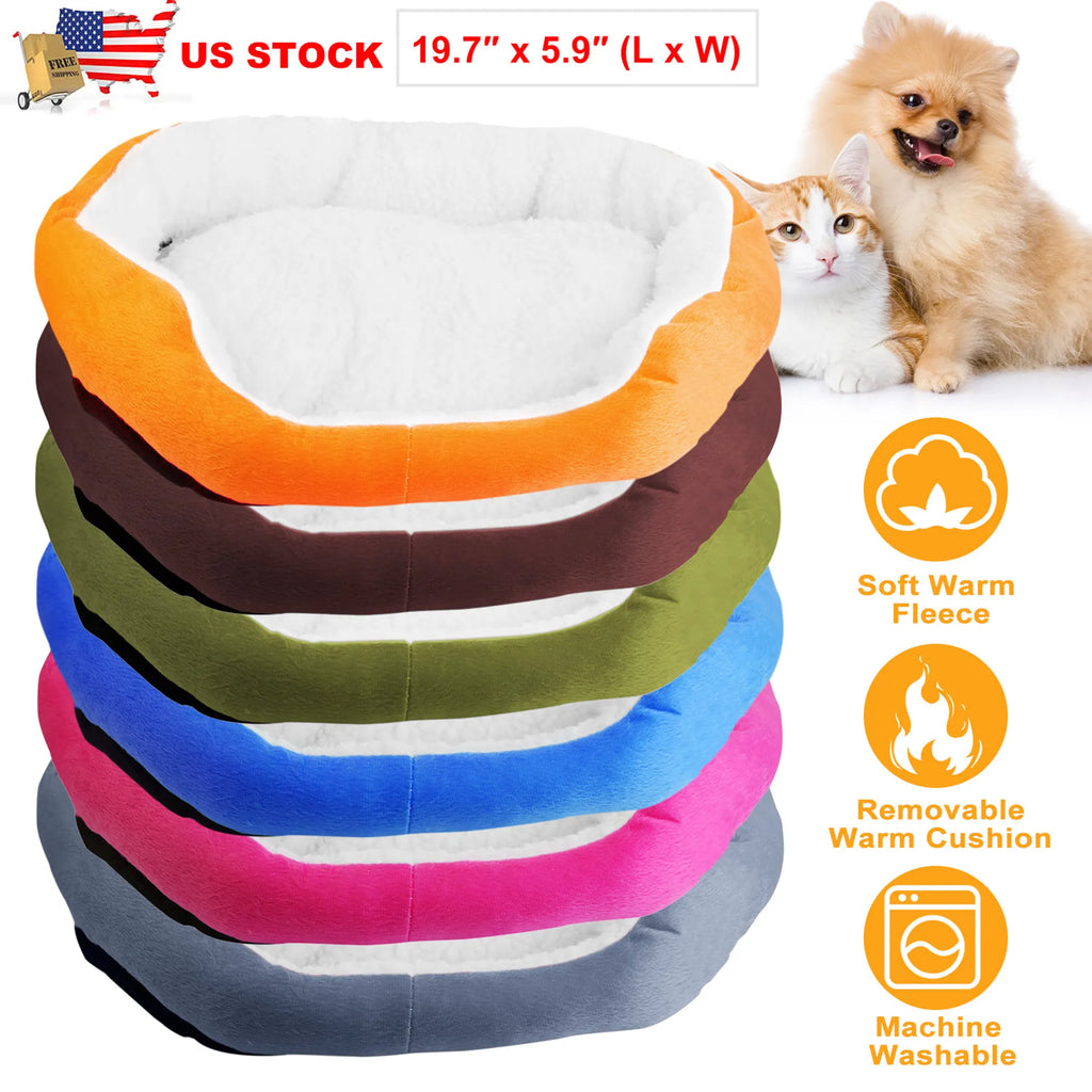 Pet Dog Bed Soft Warm Fleece Puppy Cat Bed Dog Cozy Nest Sofa Bed Cushion