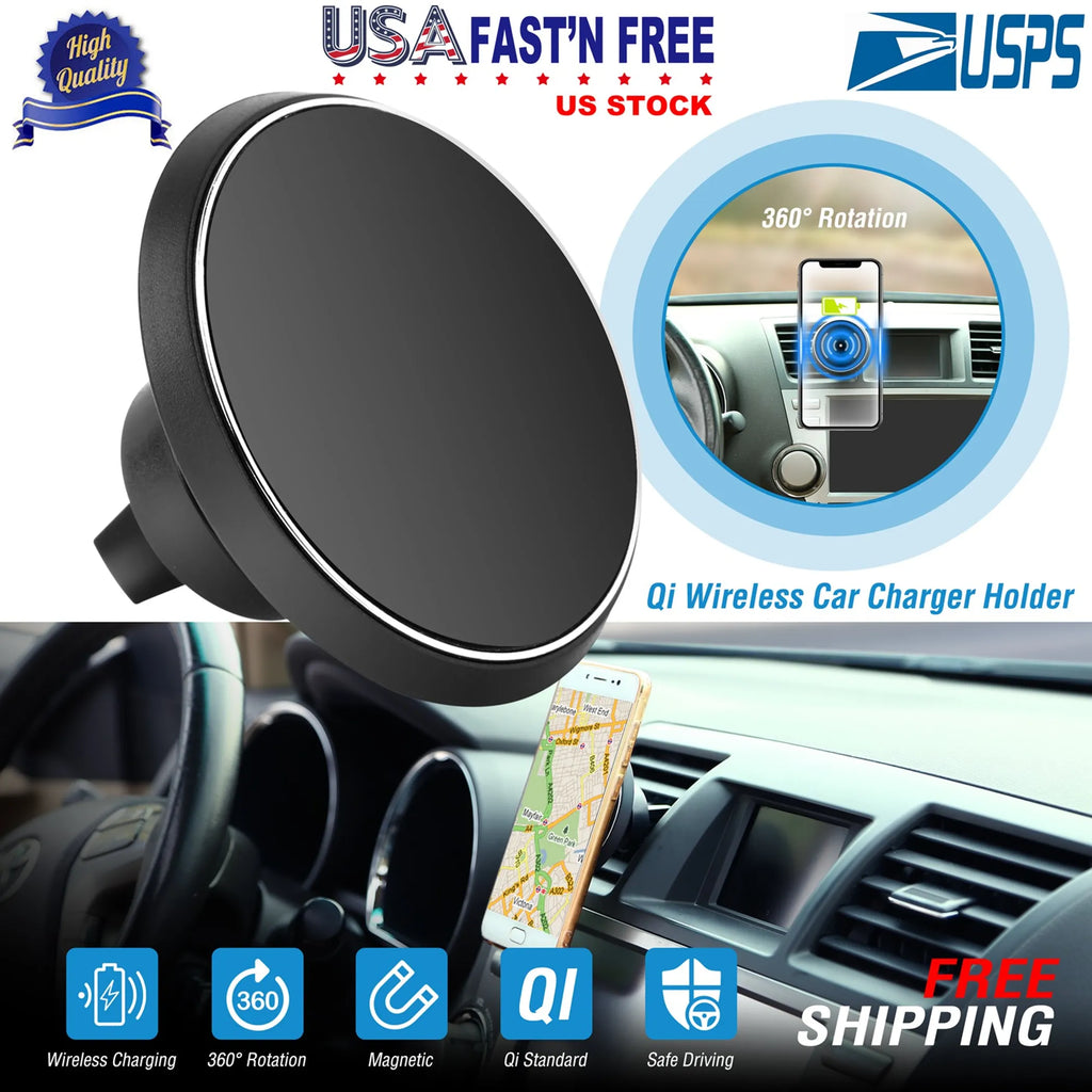 Qi Wireless Car Charger Magnetic Car Phone Charger