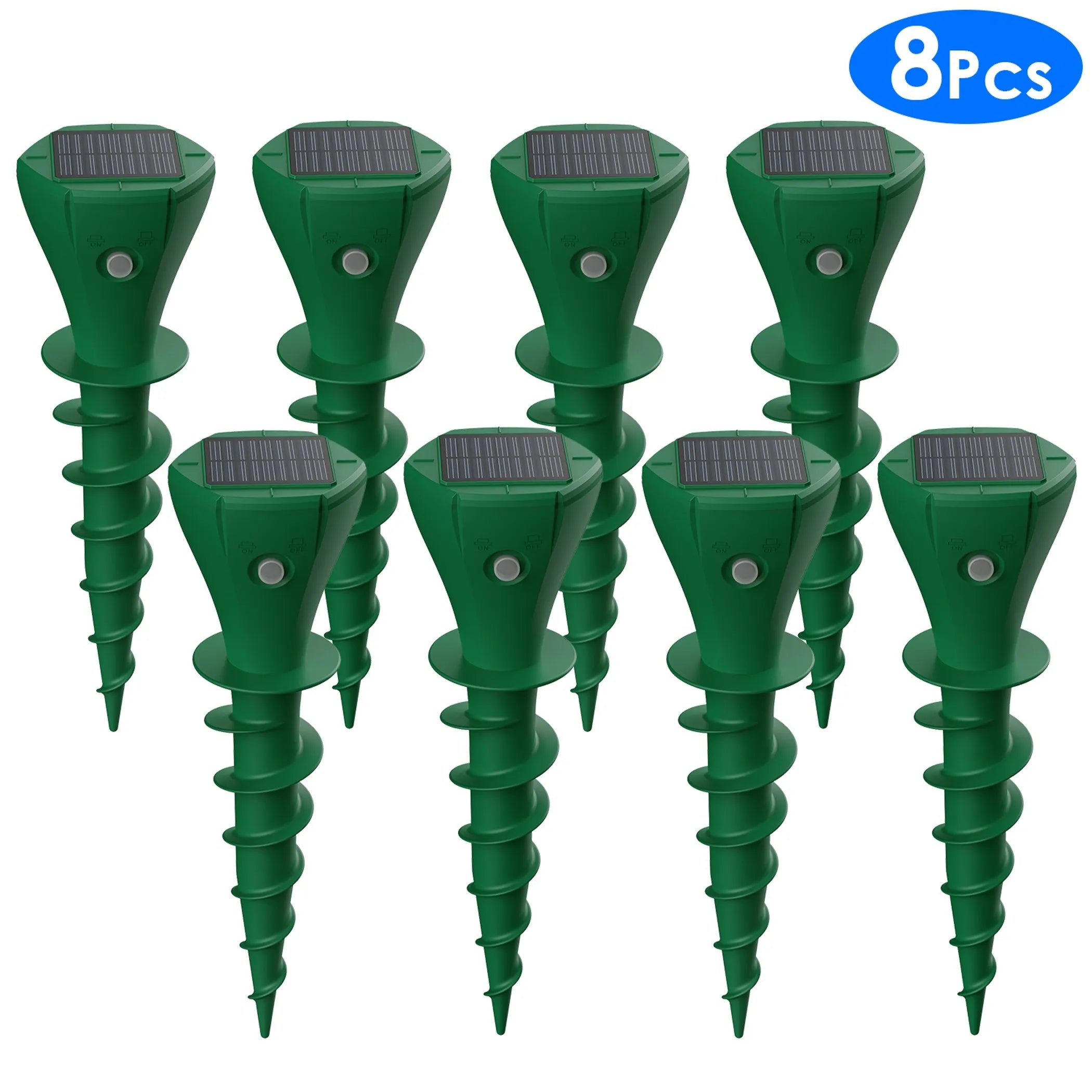 8Pcs Solar Powered Mole Repellent