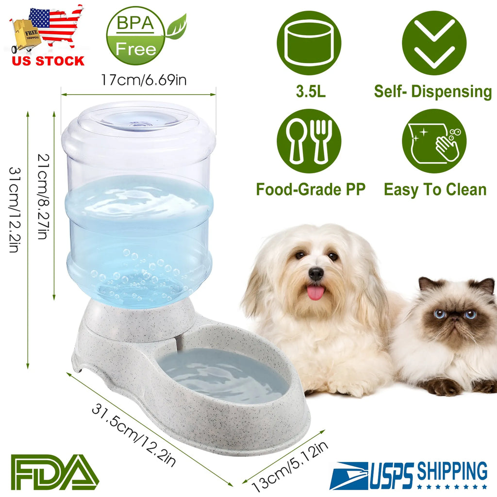 3.5L/1Gal Pet Water Dispenser Self-Dispensing Gravity