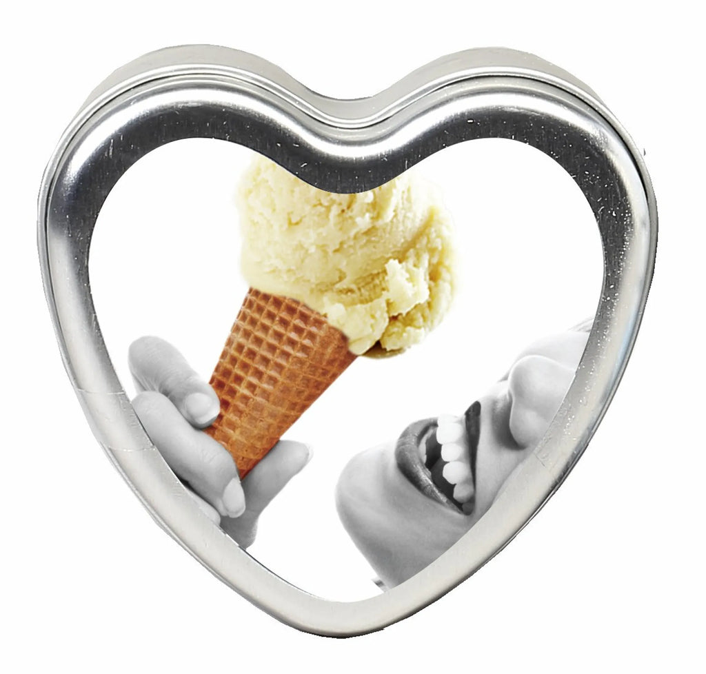 CANDLE 3 N 1 HEART EDIBLE VANILLA 4.7 OZ