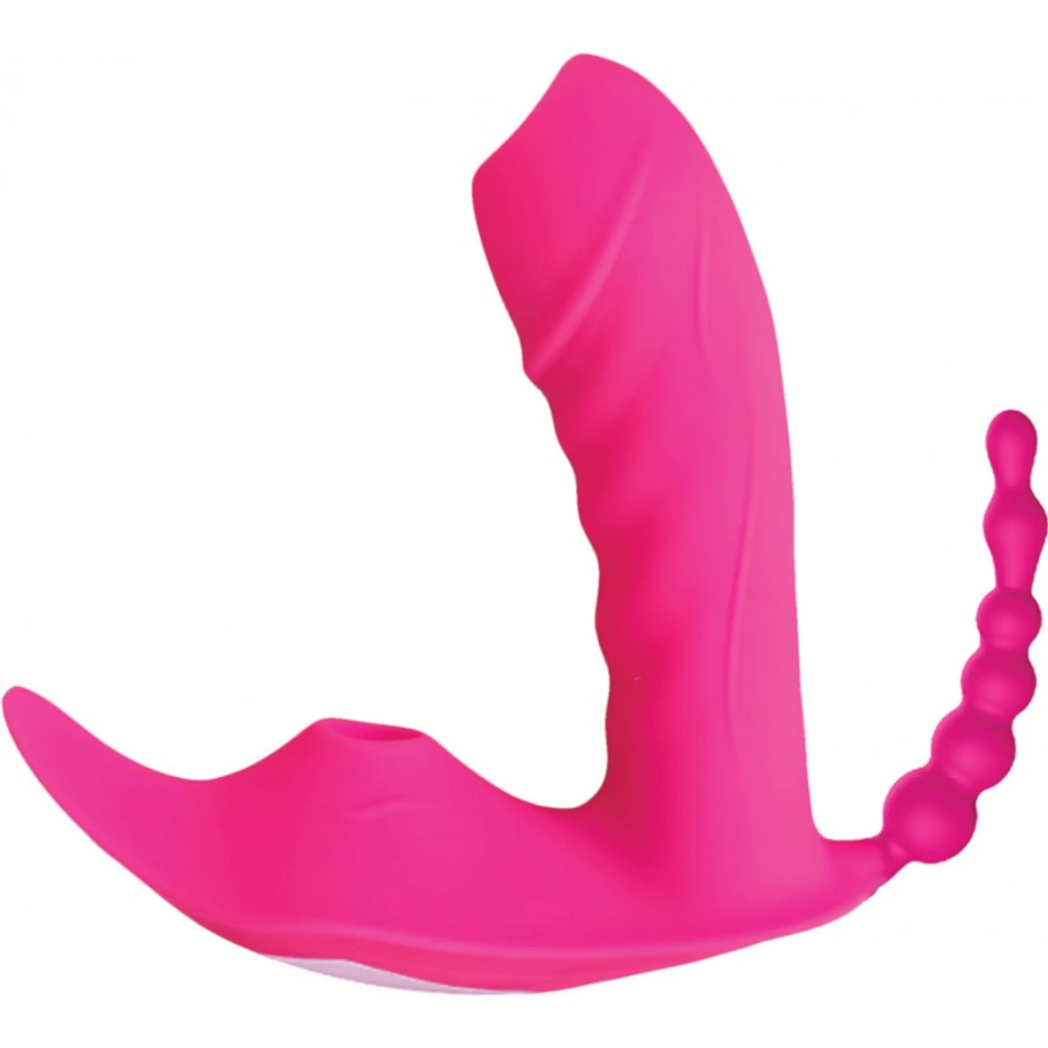 SWEET SEX BODY CANDY SILICONE TOY W/ TONGUE & BEADS MAGENTA