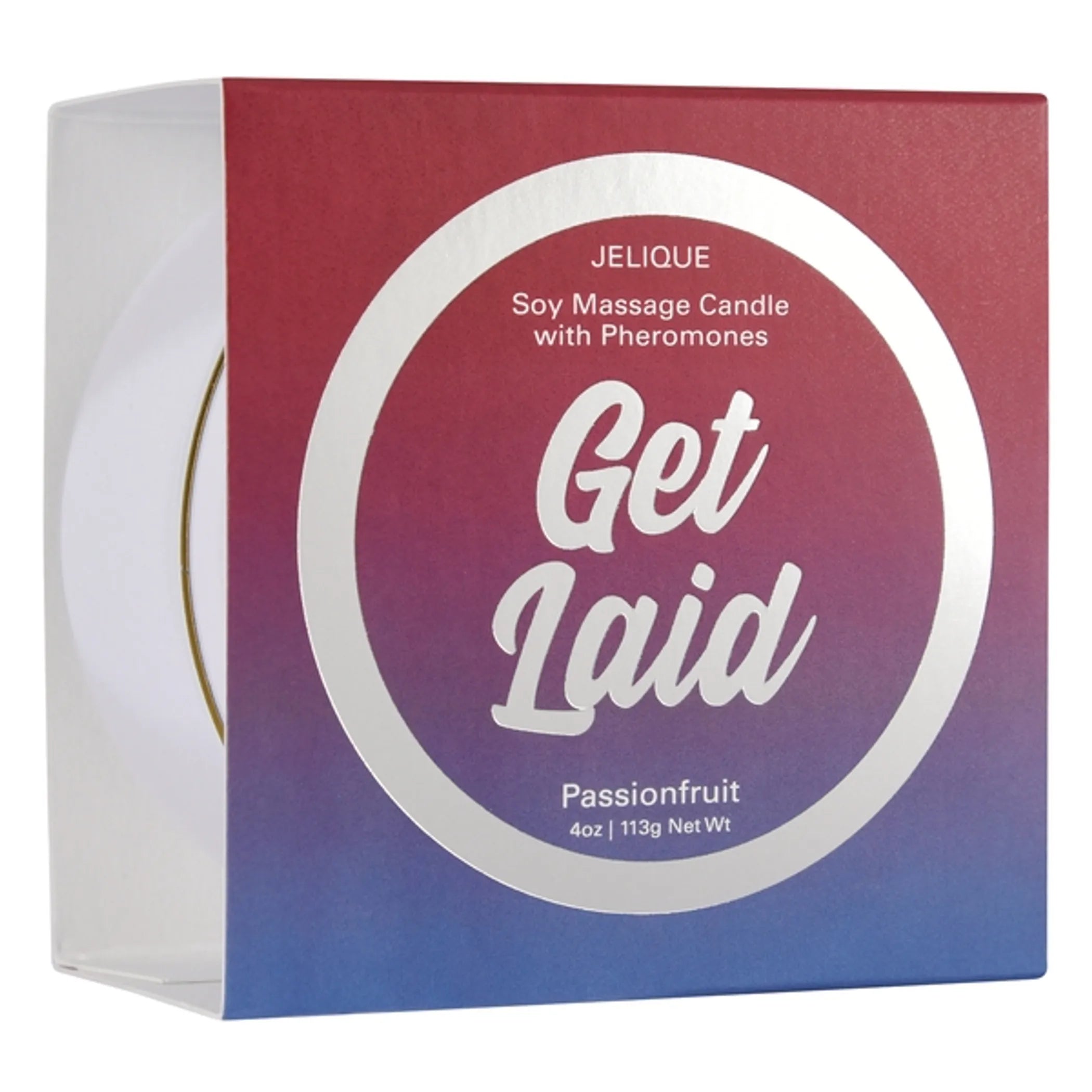 MASSAGE CANDLE W/ PHEROMONES GET LAID PASSIONFRUIT 4OZ