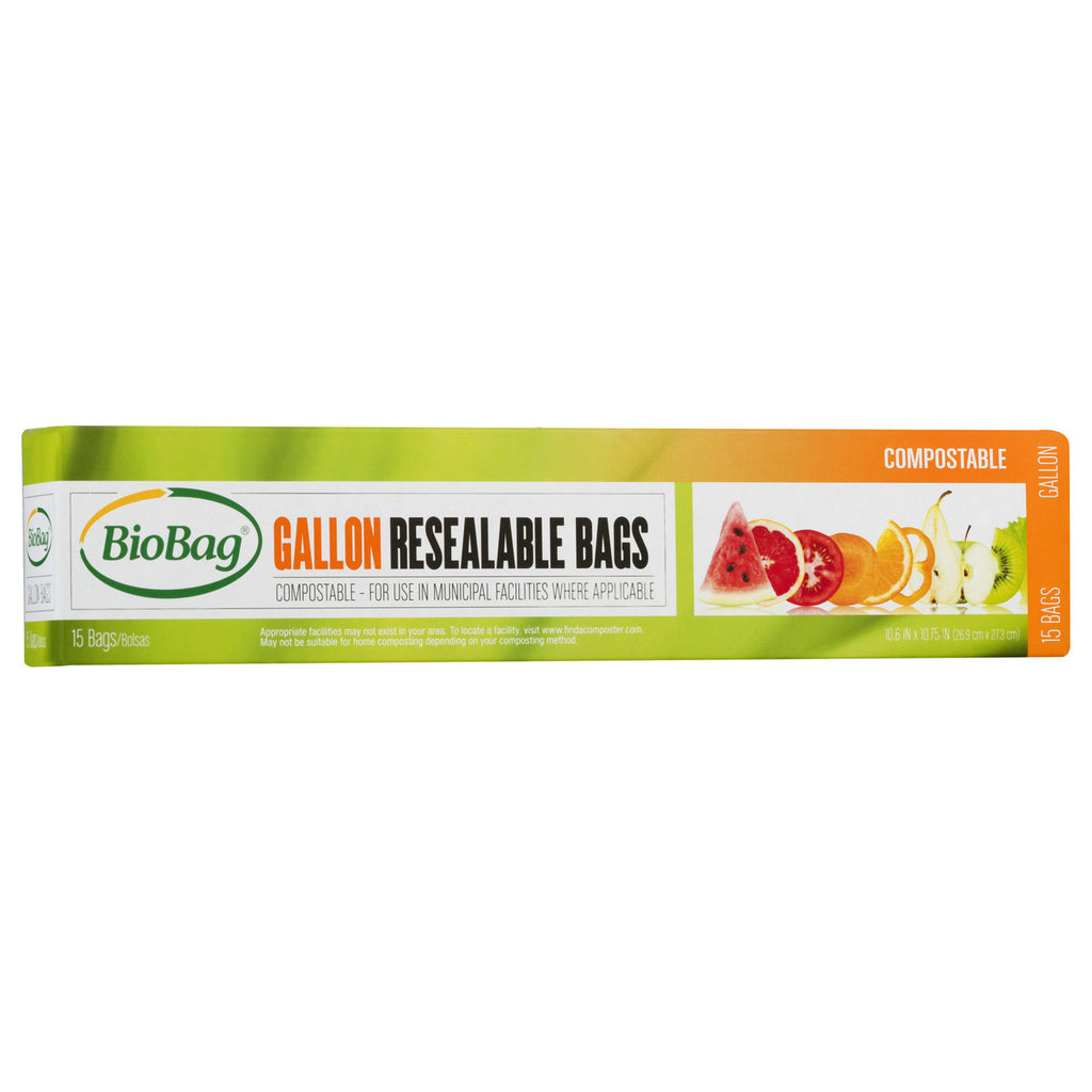 BIOBAG GALLON RESEAL BAG ( 12 X 15 CT   )